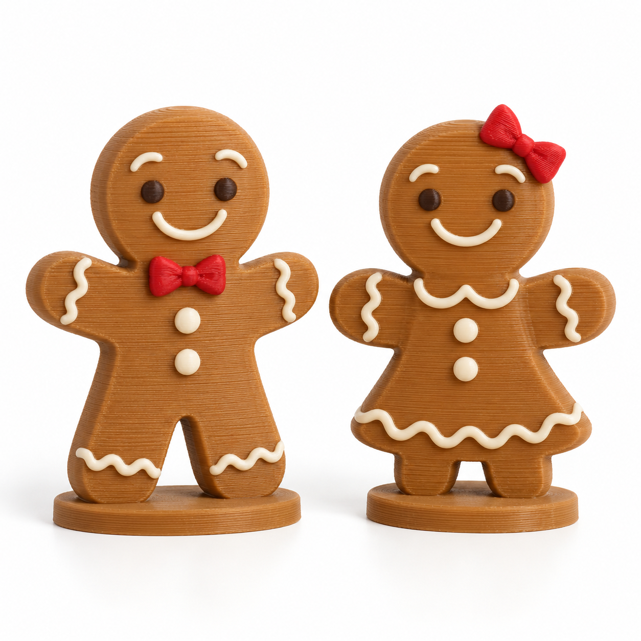 Gestaltungsbeispiel: Lebkuchenmann und Lebkuchenfrau – 2er-Dekoset.