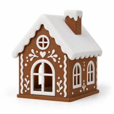 Gestaltungsbeispiel: Lebkuchenhaus für LED-Teelicht – Weihnachtsdeko.