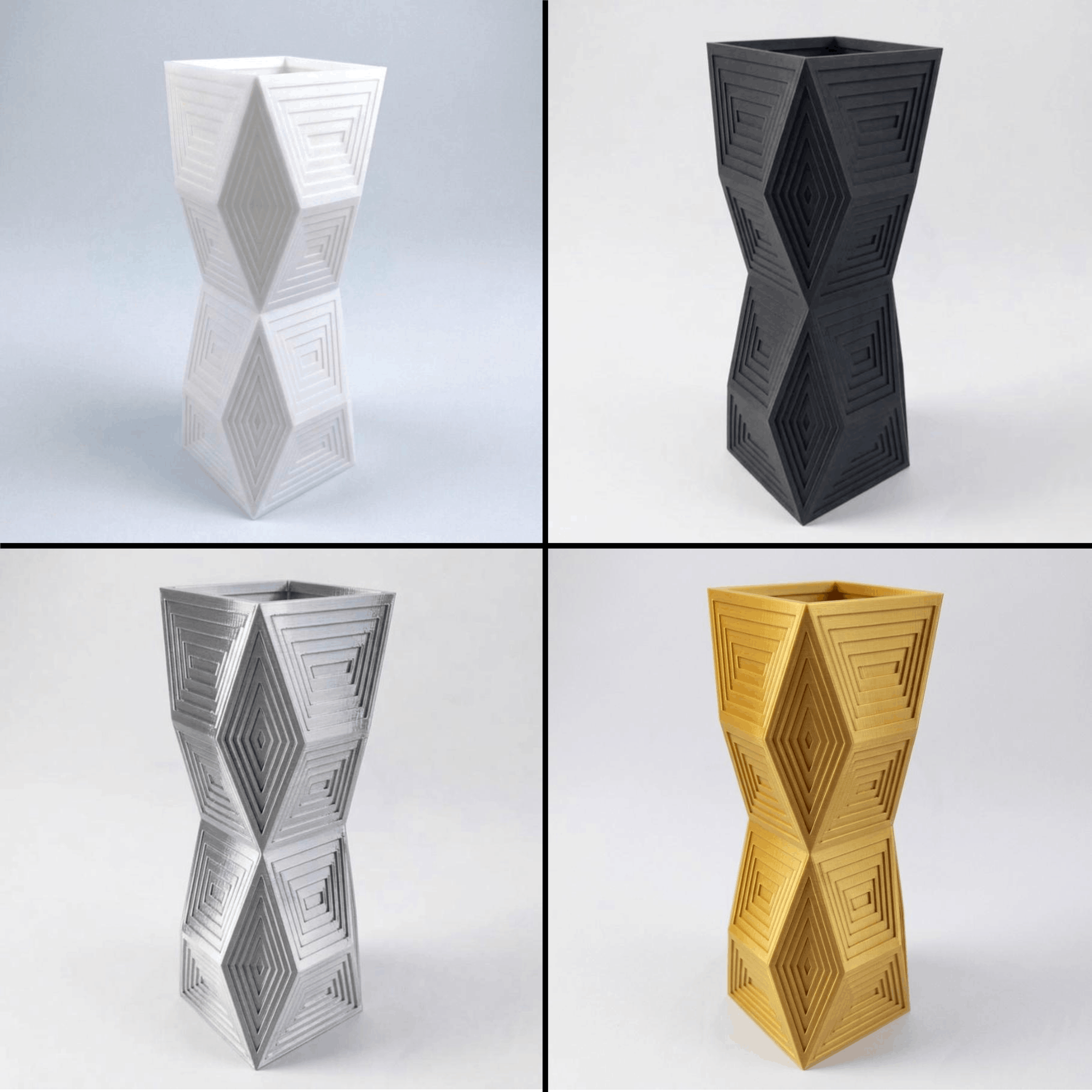 GeoStep No. 1 | Skulpturale Design-Vase (hoch), Bild 1 von 2
